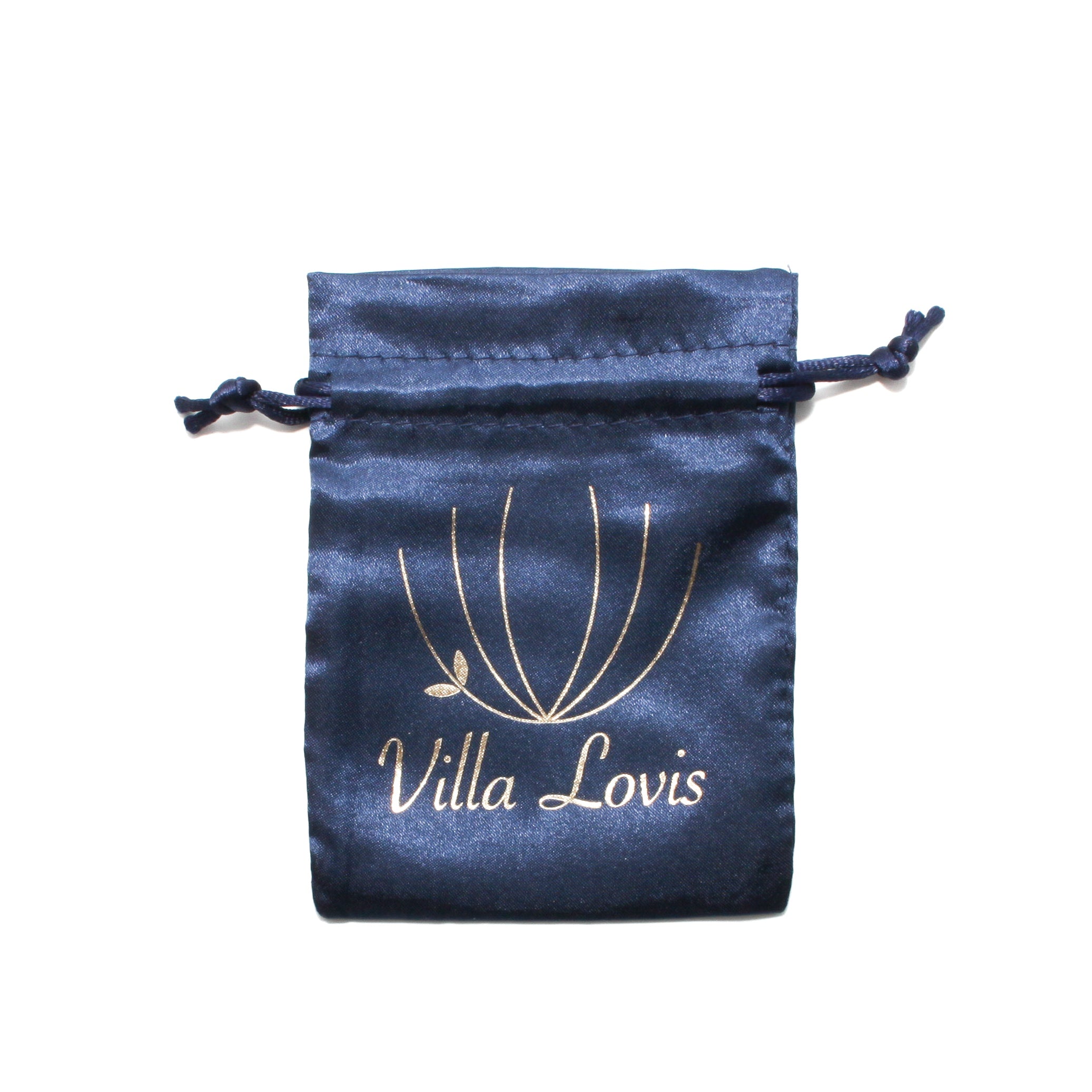 Villa Lovis satin pose blå