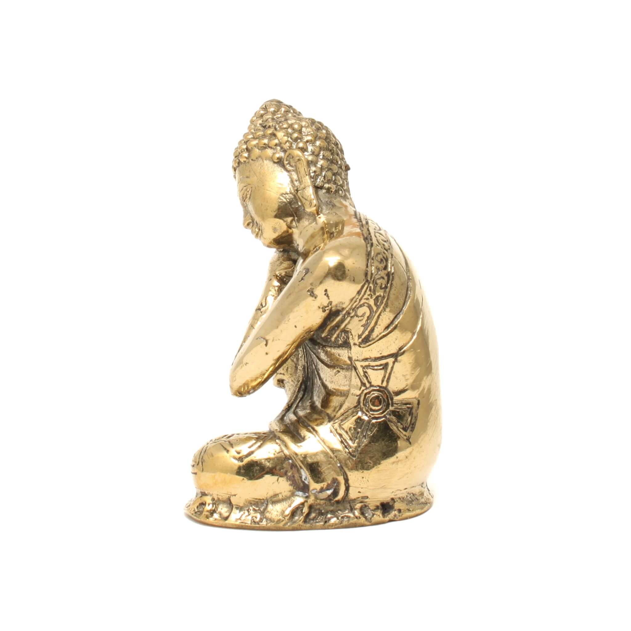 Hvilende Messing Buddha, Shop.villalovis.dk