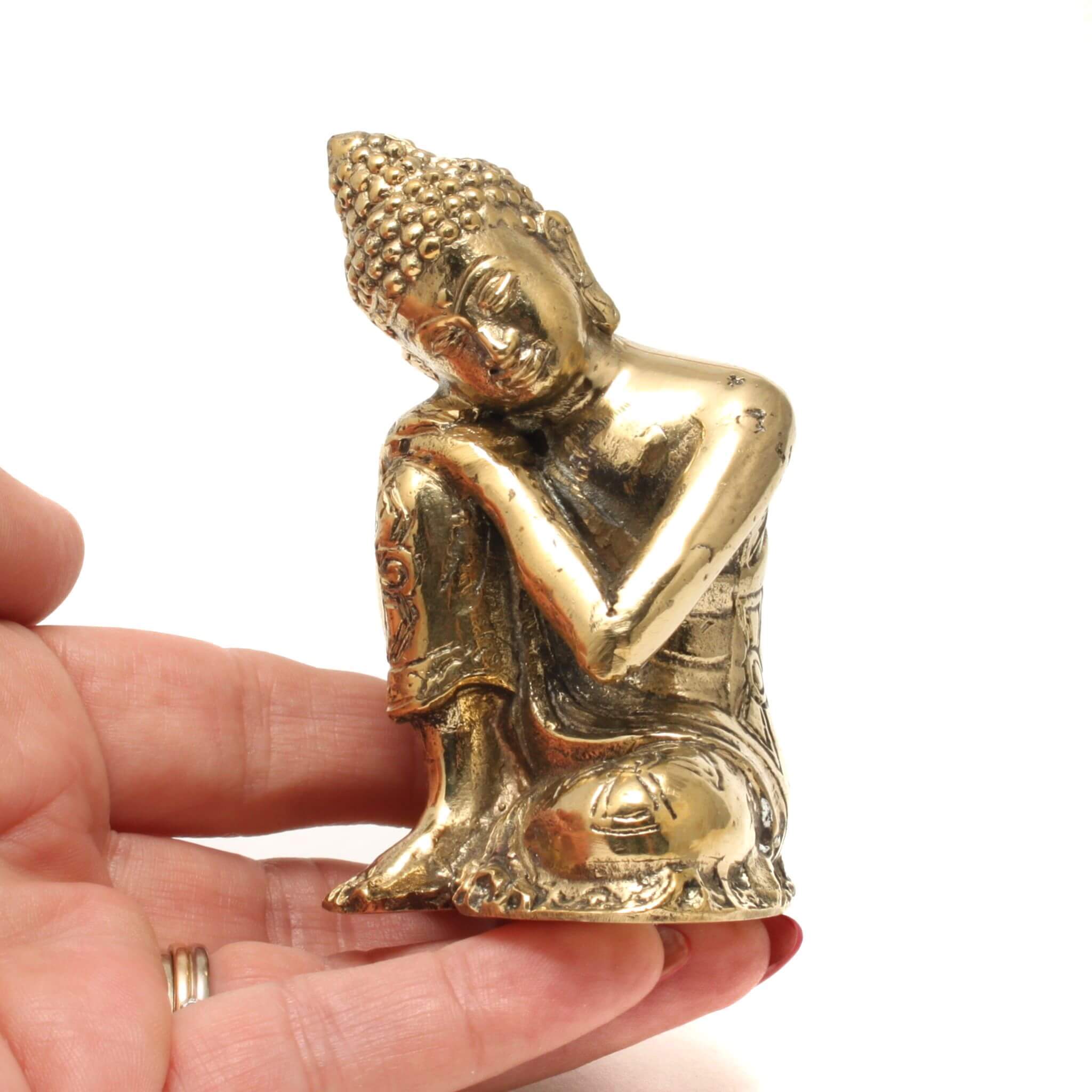 Hvilende Messing Buddha, Shop.villalovis.dk