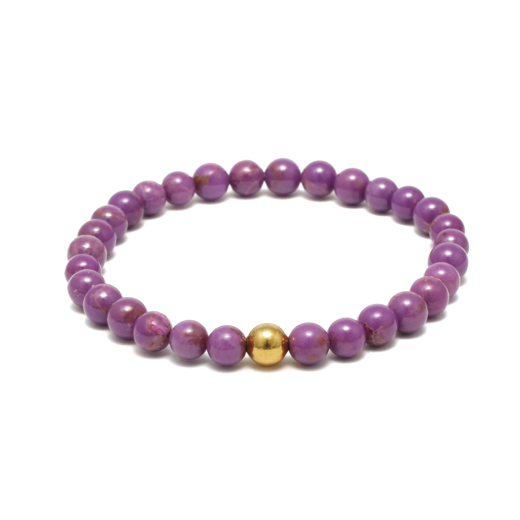 Phosphosiderit krystal armbånd 6mm