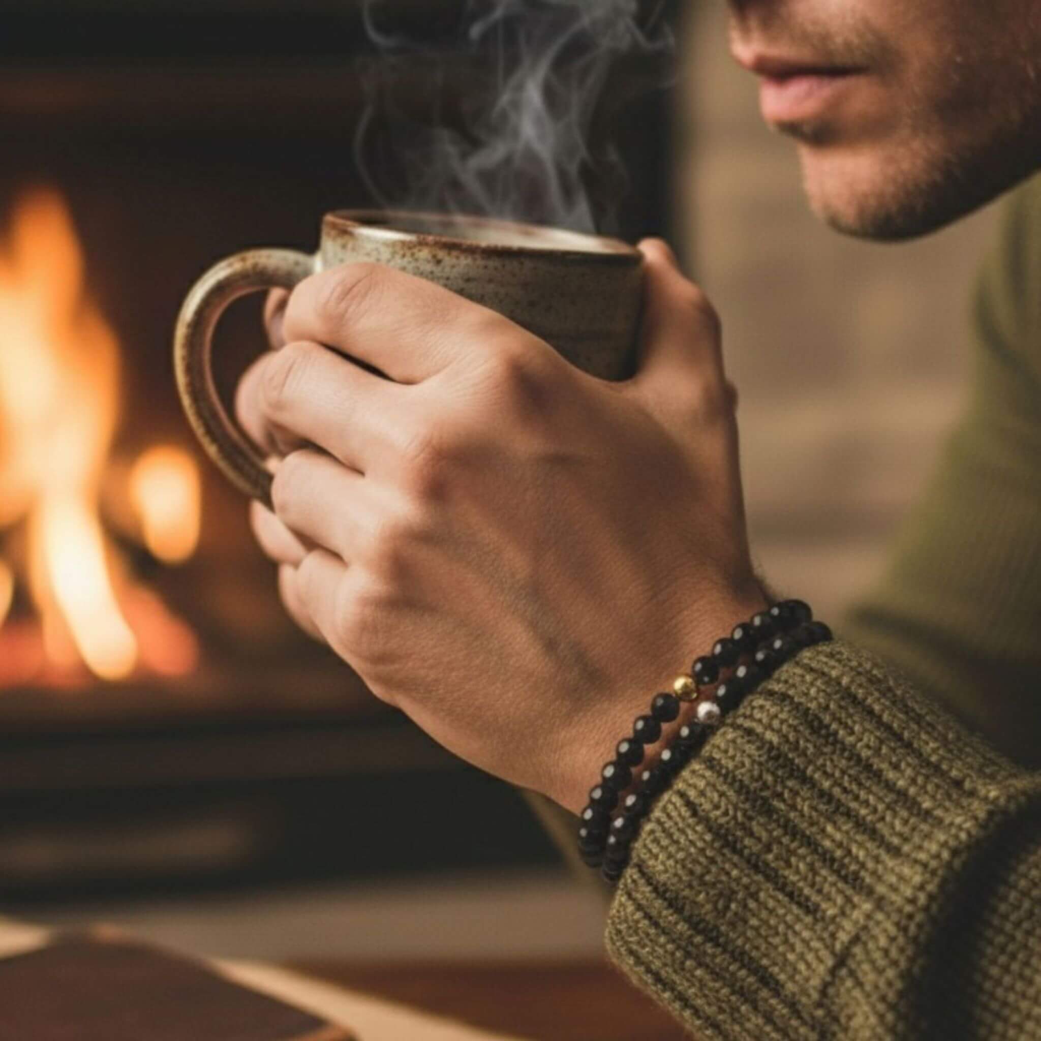 Sort Turmalin Armbånd – Til Konfirmanden