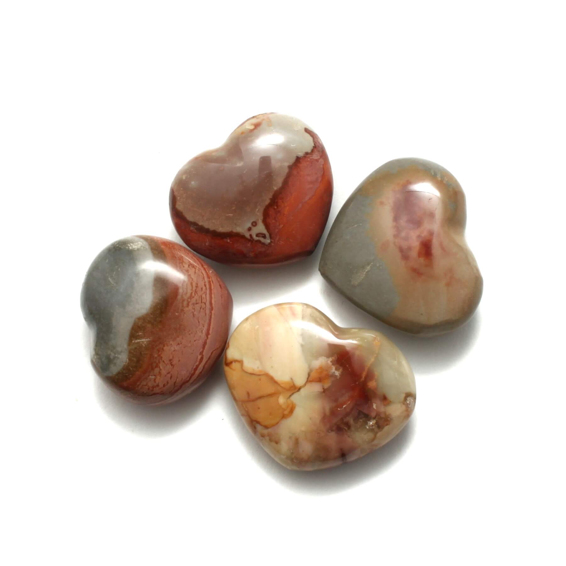 Polychrome Jaspis hjerter