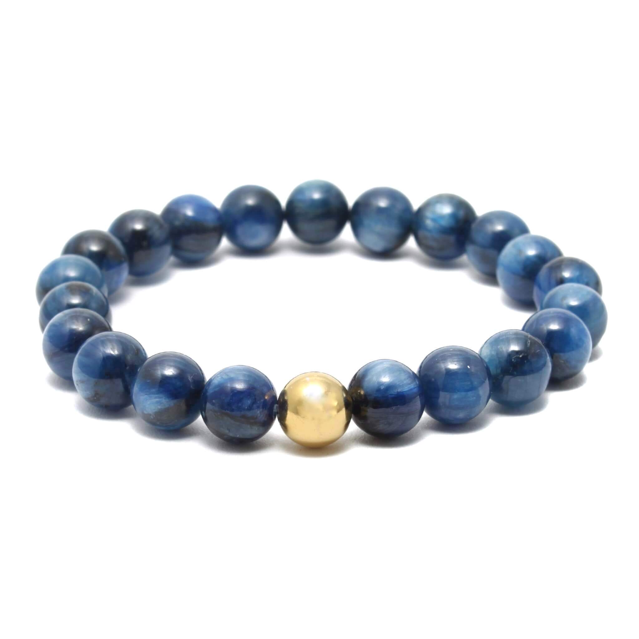 Blå Kyanit Krystal armbånd 8mm perler