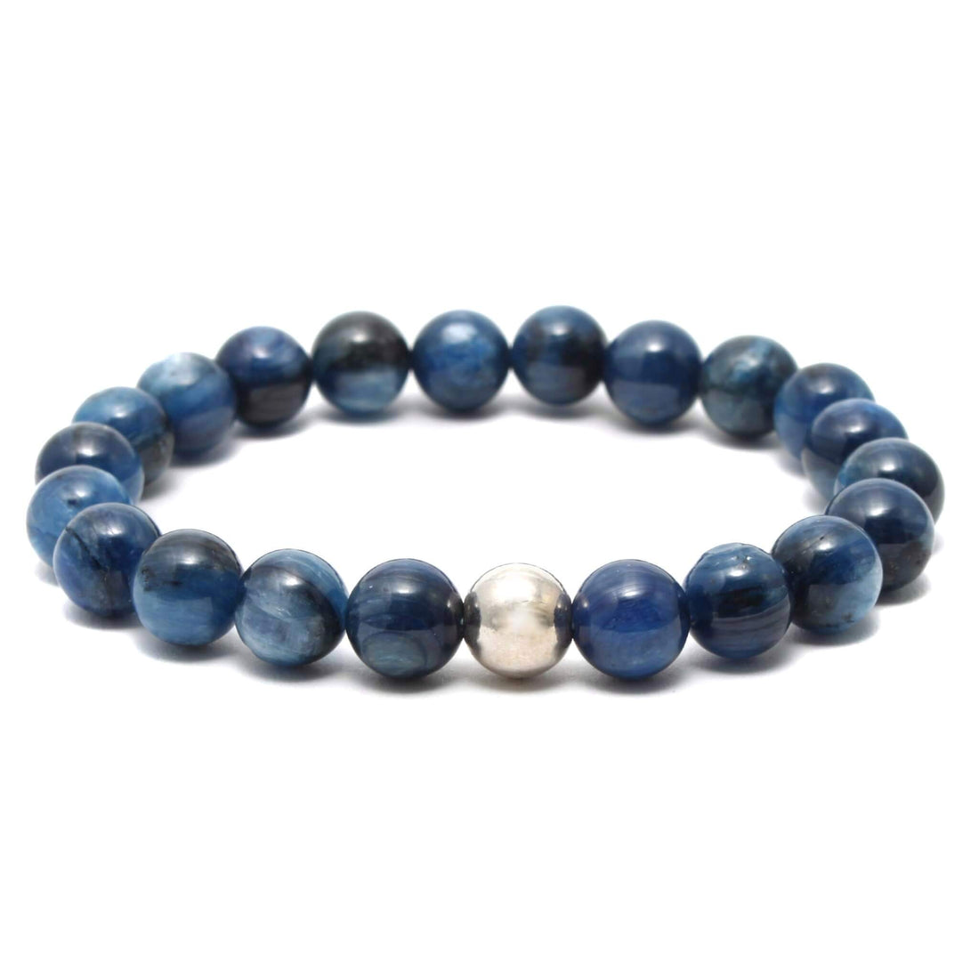 Blå Kyanit Krystal armbånd 8mm perler