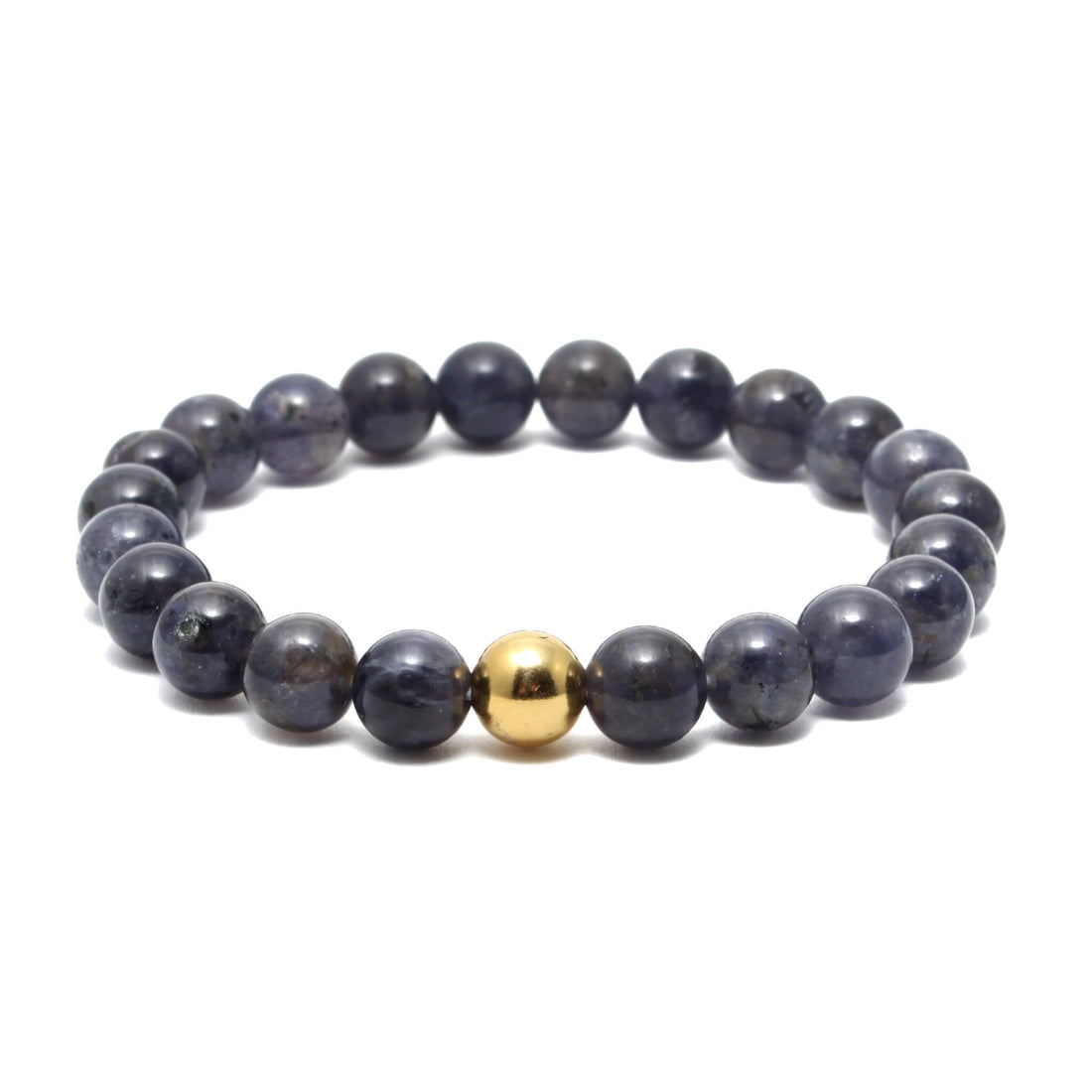 Iolit Krystal armbånd med 8mm perler