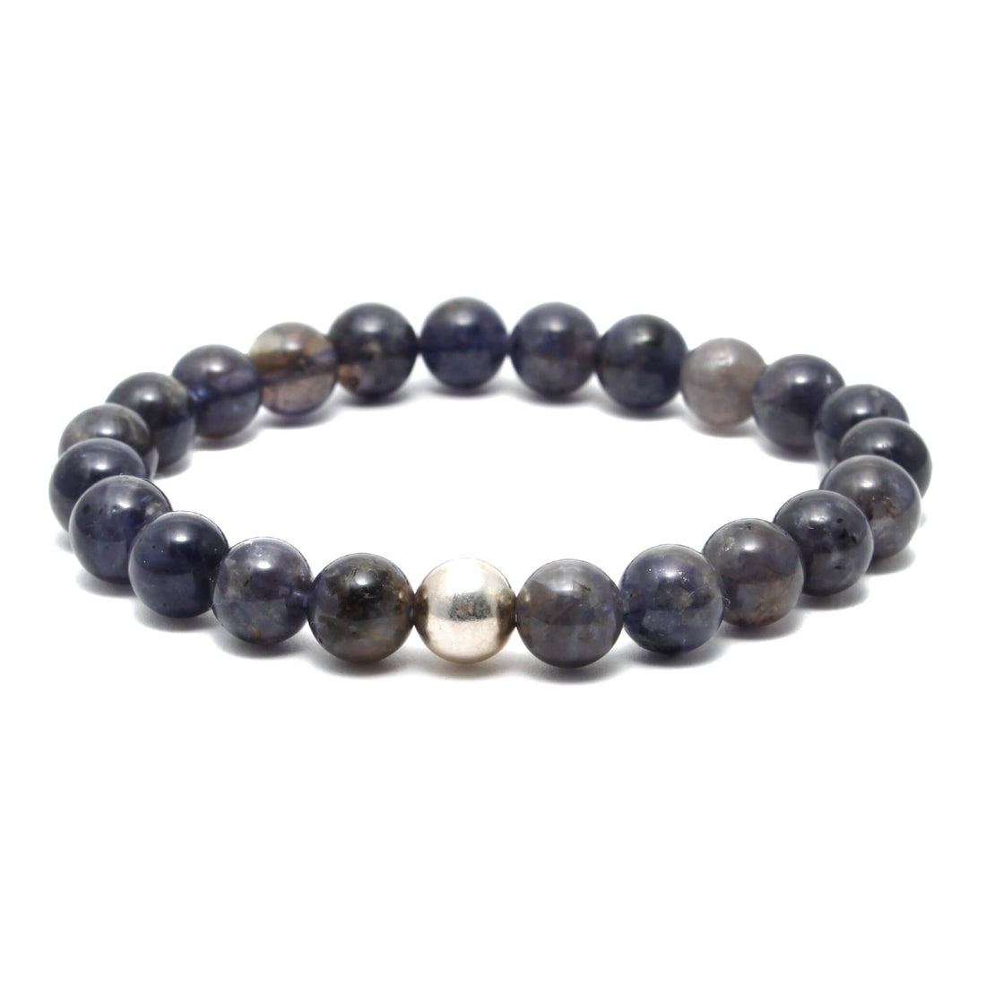 Iolit Krystal armbånd med 8mm perler