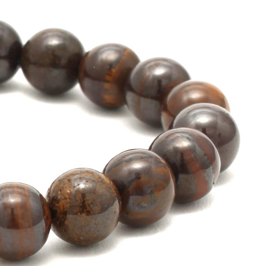 Udsnit Boulder Opal Krystal armbånd 8mm