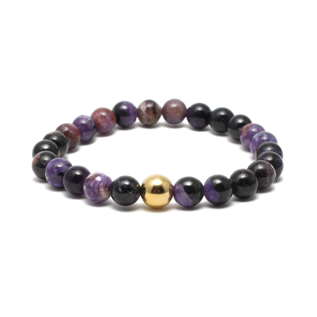 Krystal armbånd med 8mm Charoit perler