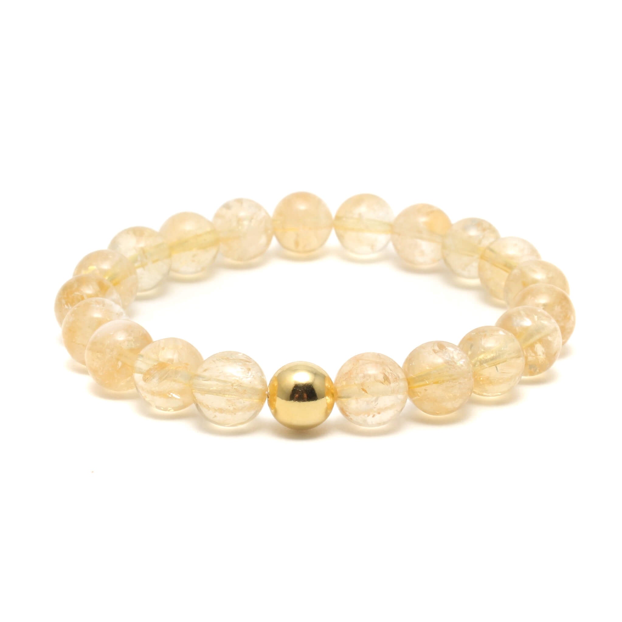 Krystal armbånd med 8mm Citrin perler