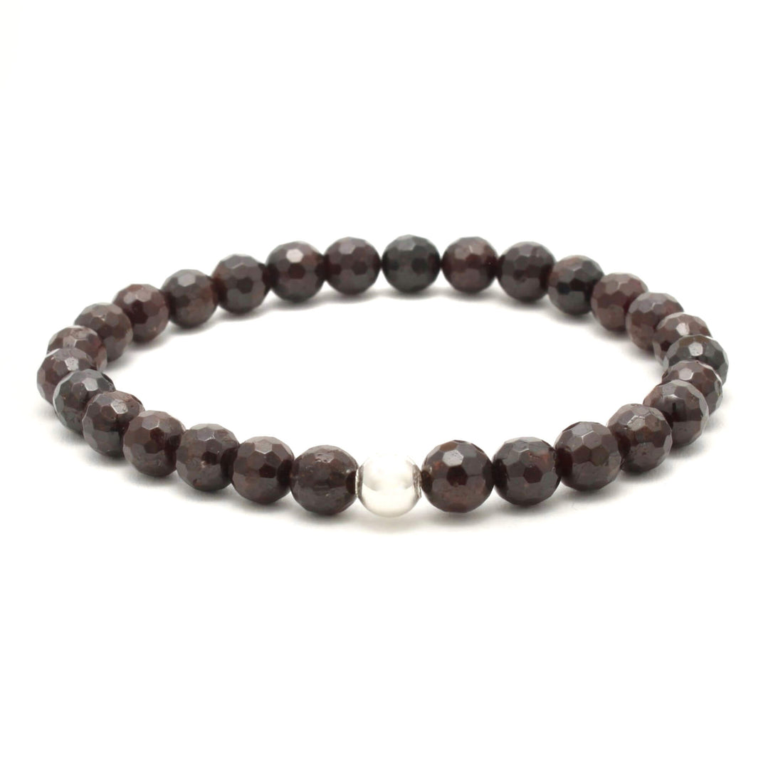 Facetteret Granat krystal armbånd