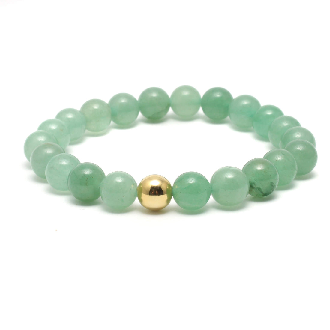 Krystal armbånd med perler i 8mm Grøn Aventurin