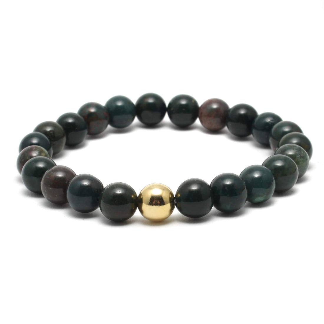 Krystal armbånd med 8mm Heliotrop perler