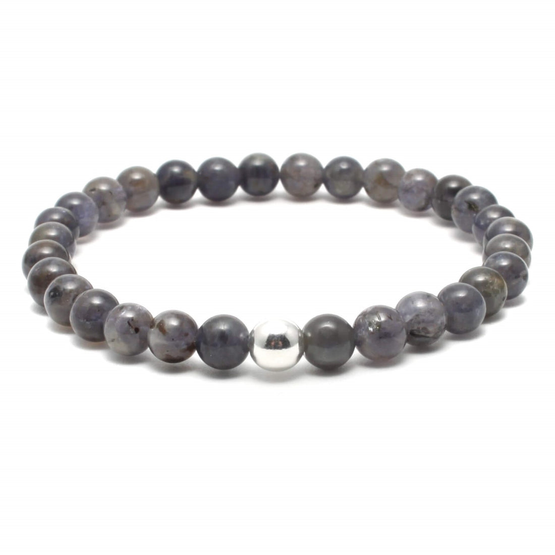 Iolit krystal armbånd med 6mm perler