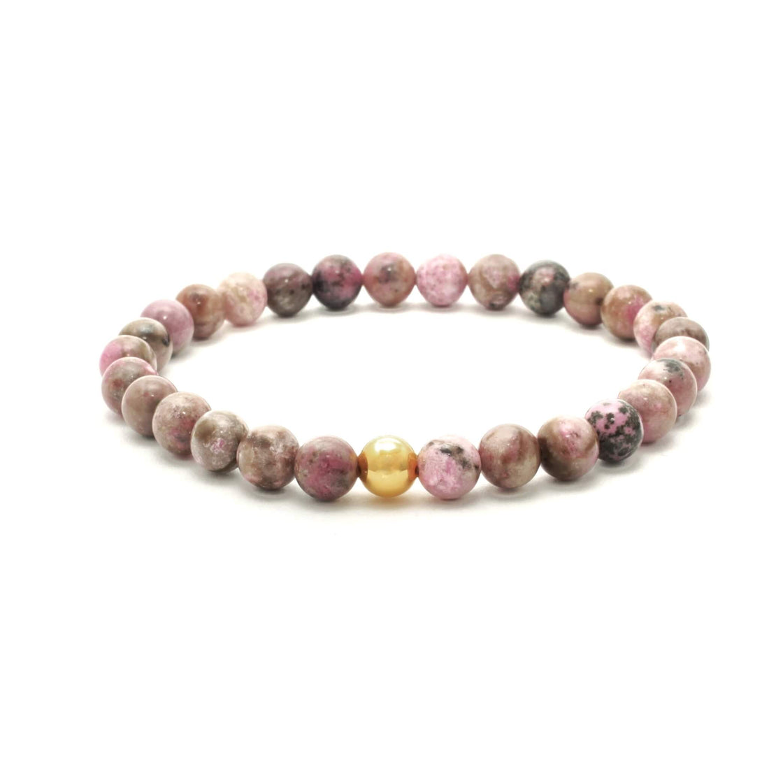 Krystal armbånd med 6mm Kobolt Calcit perler