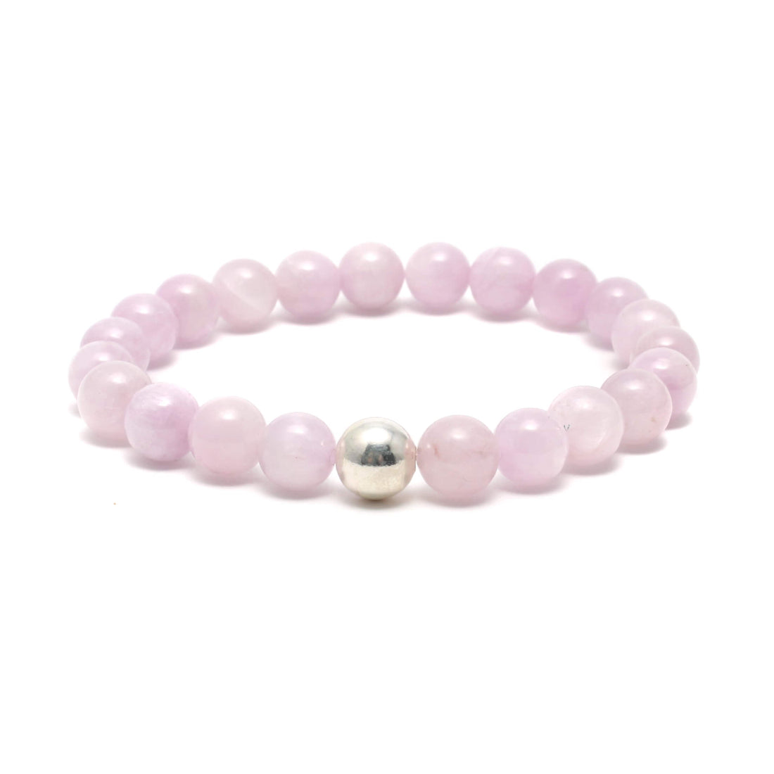 Krystal armbånd med 8mm Kunzit perler