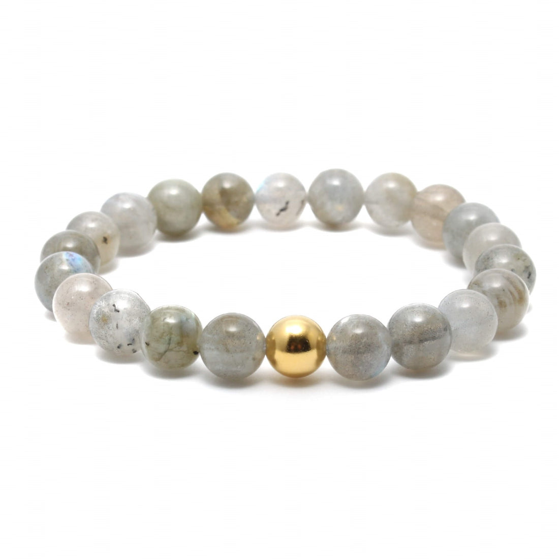 Krystal armbånd med 8mm Labradorit perler