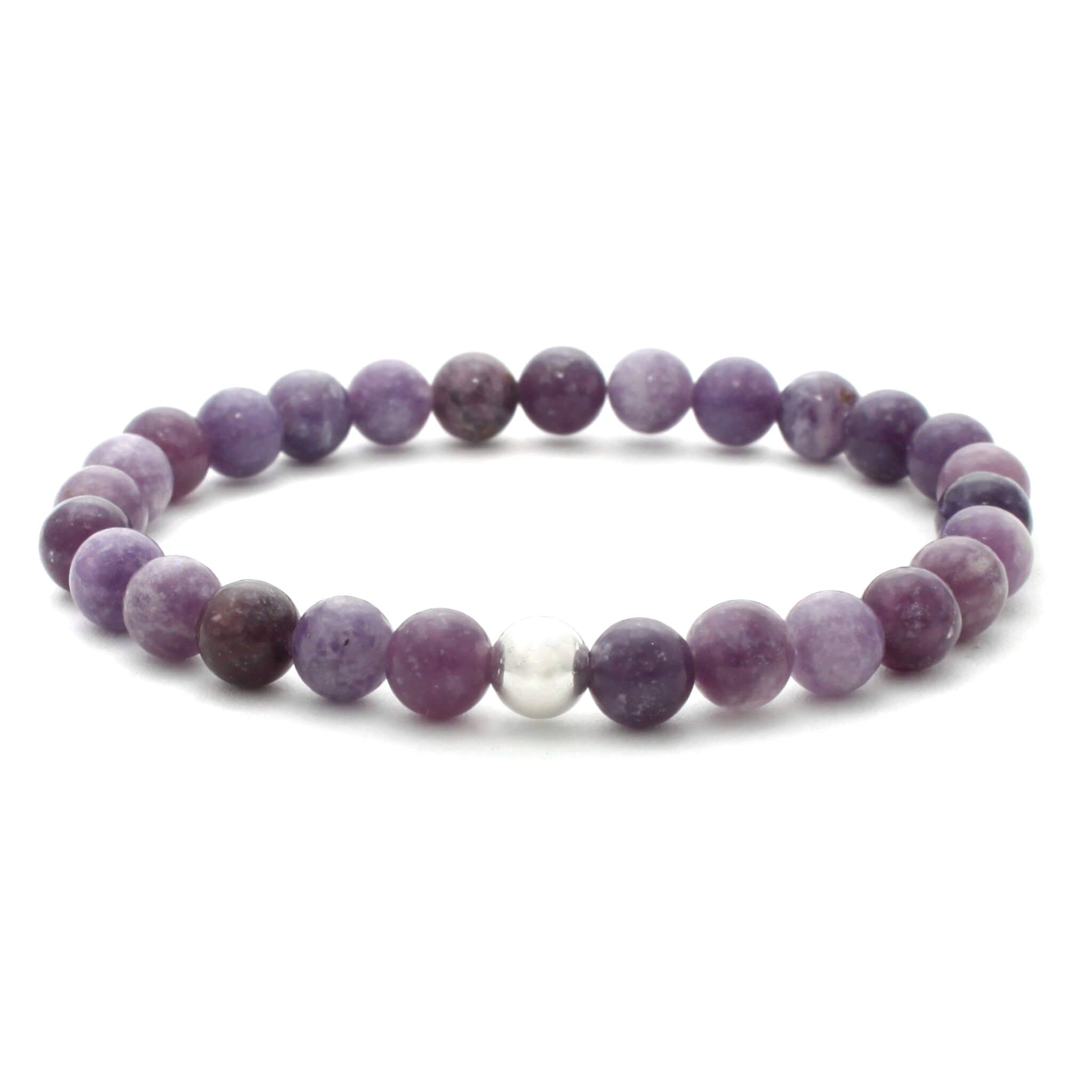 Lepidolit krystal armbånd 6mm perler