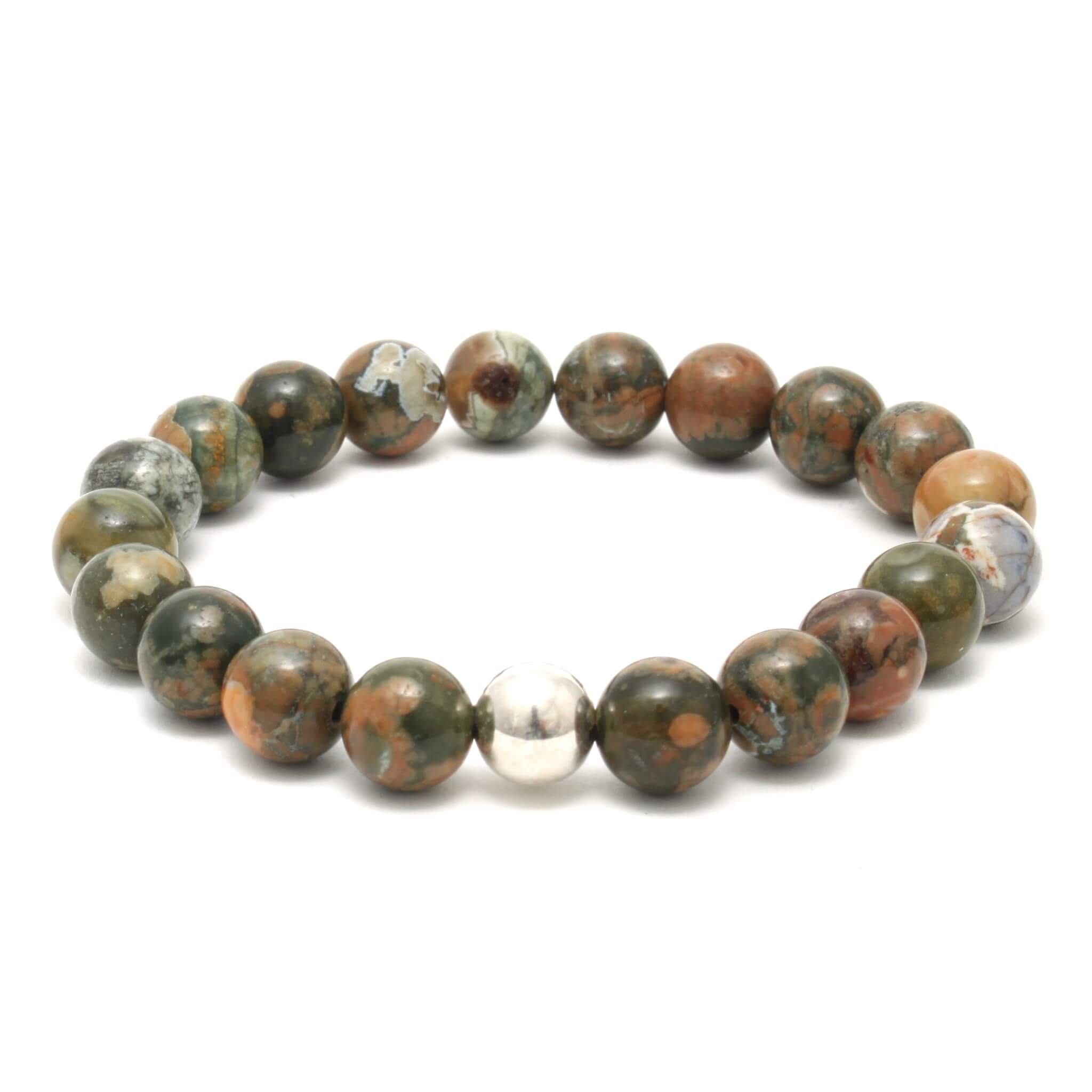 Rhyolit krystal armbånd 8mm