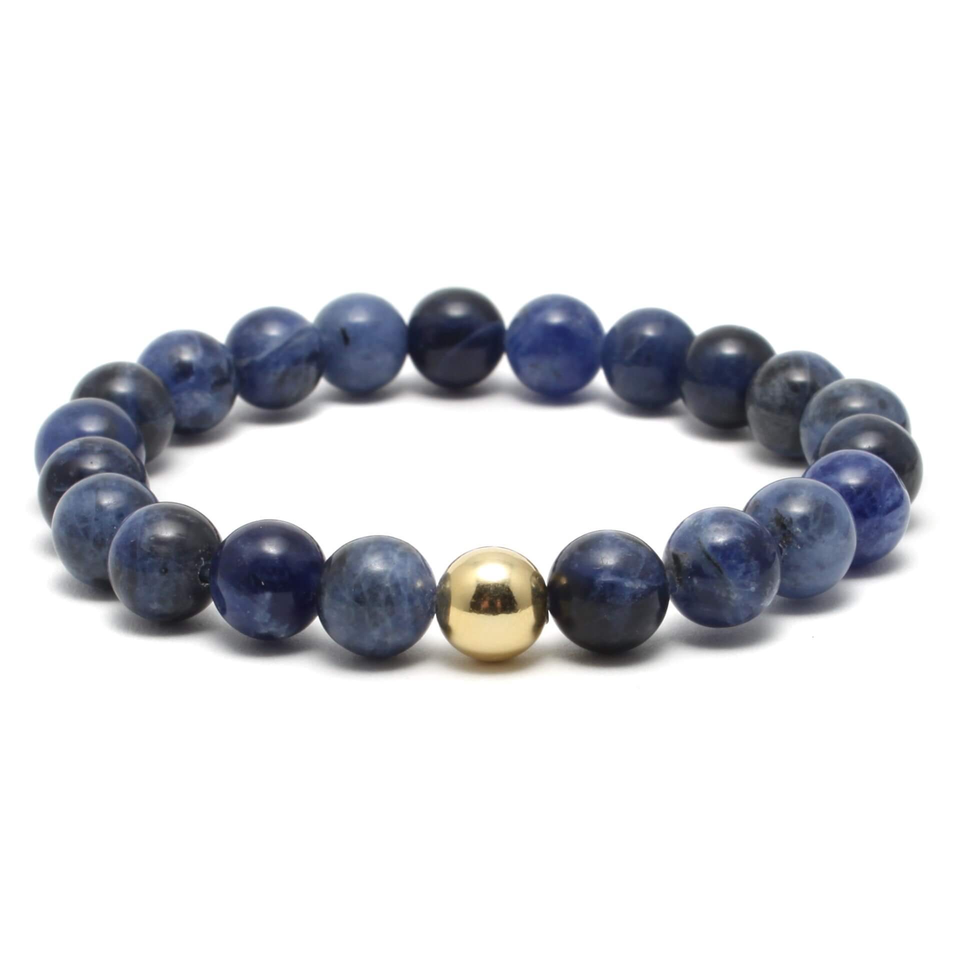 Krystal armbånd med 8mm Sodalit perler