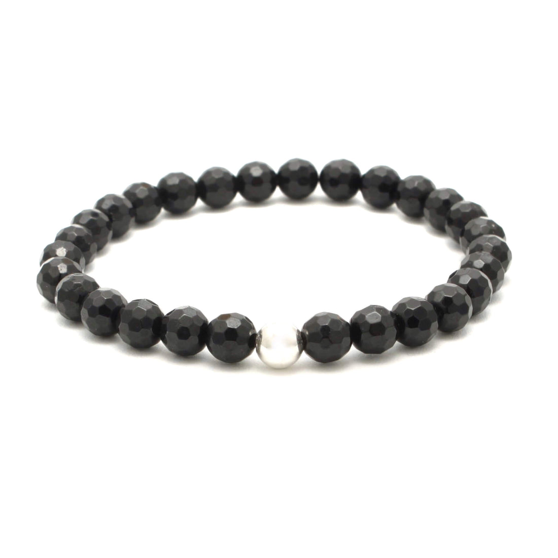 Sort Turmalin Facetteret krystal armbånd
