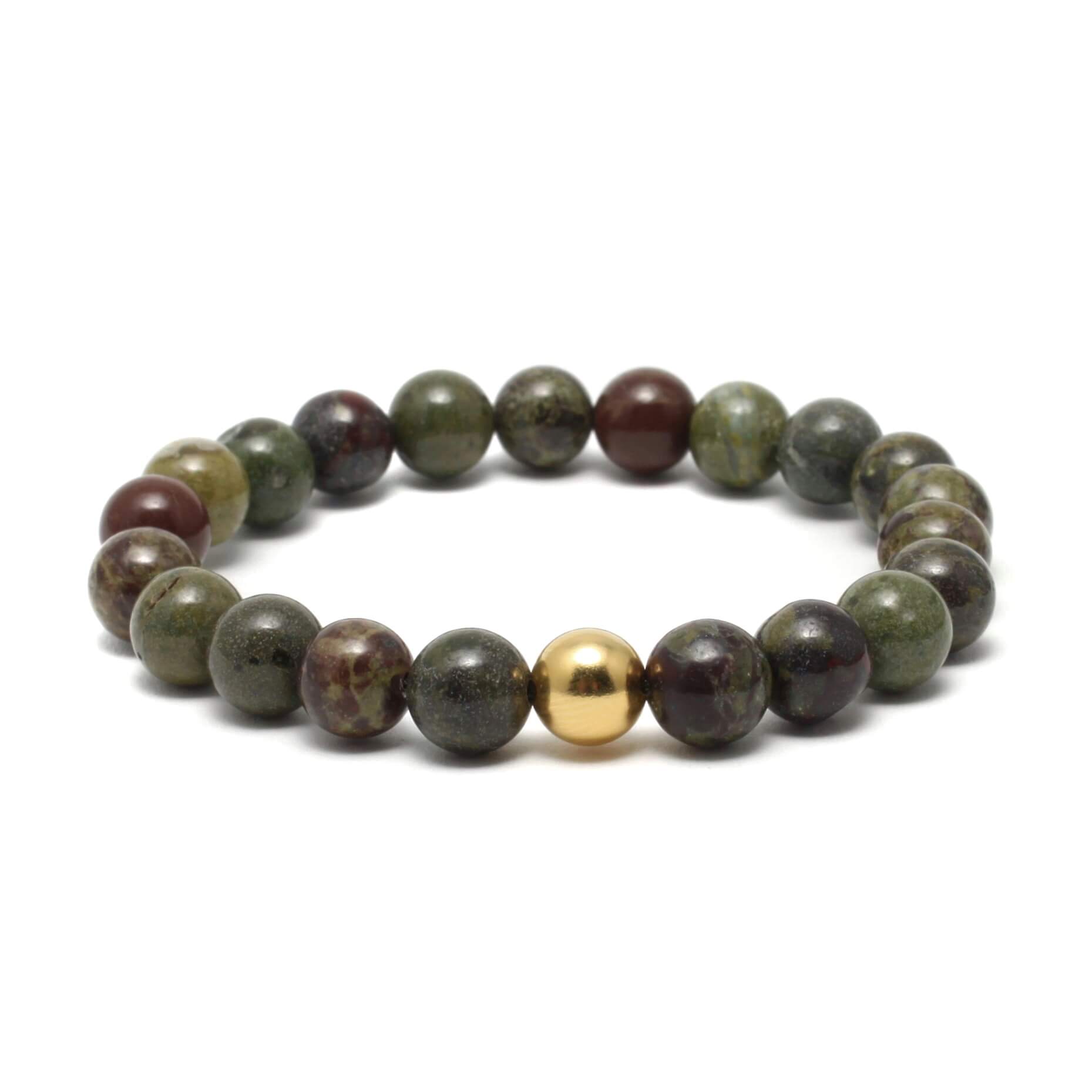 Drageblod krystal armbånd med 8mm perler