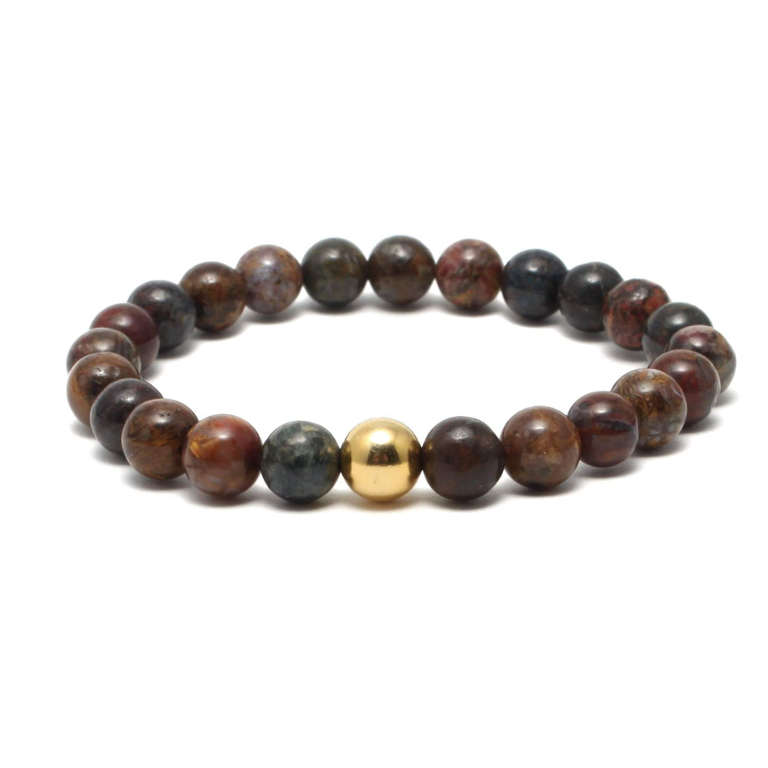 Krystal armbånd med 8mm Pietersit perler