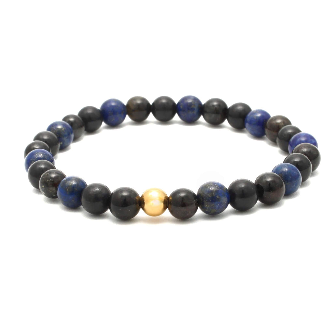 Håndlavet Krystal armbånd med Nuumit, Lapis Lazuli og Shungit til Kommunikation