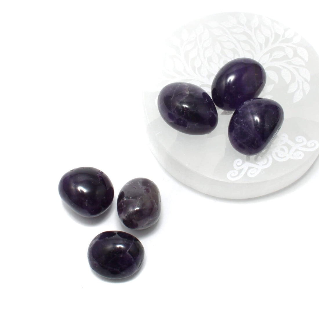 Ametyst lommesten i høj kvalitet