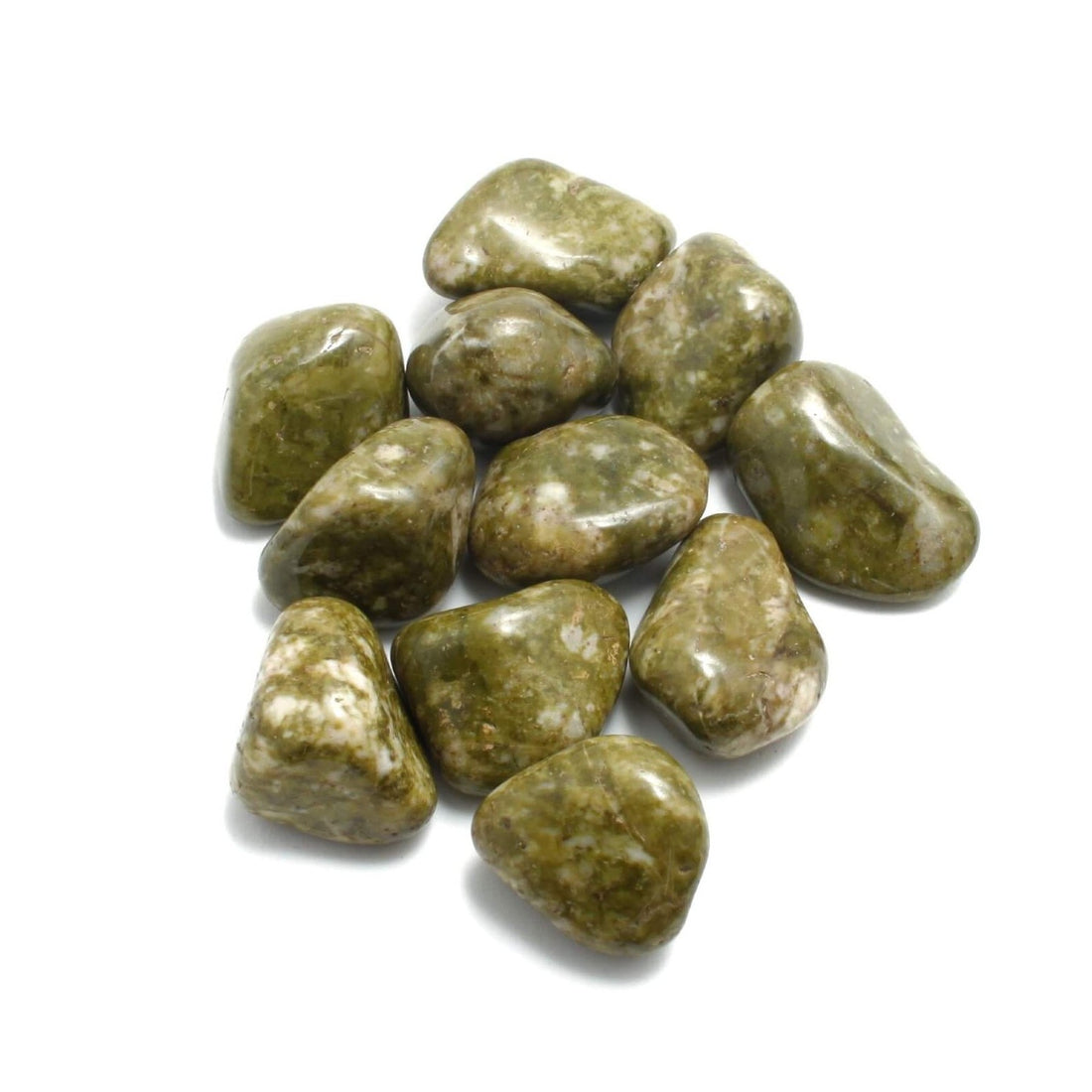 Epidot lommesten i høj kvalitet