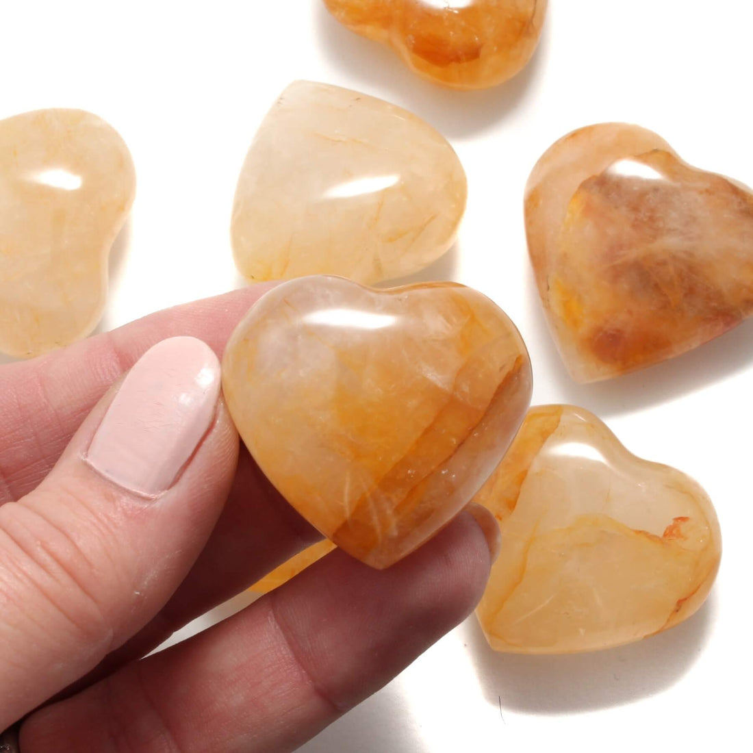 Golden Healer krystal hjerte