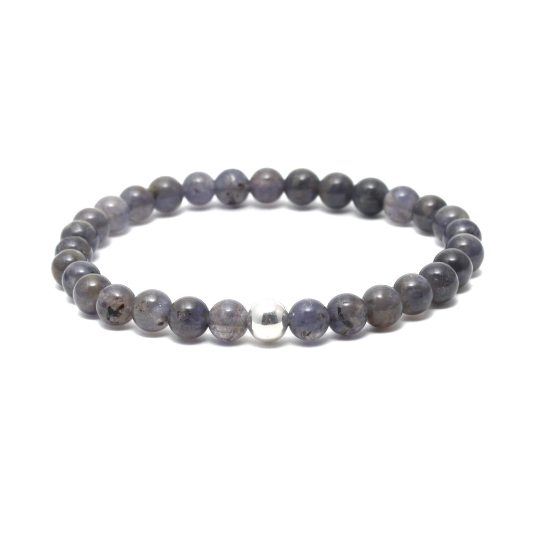 Iolit krystal armbånd med 6mm perler