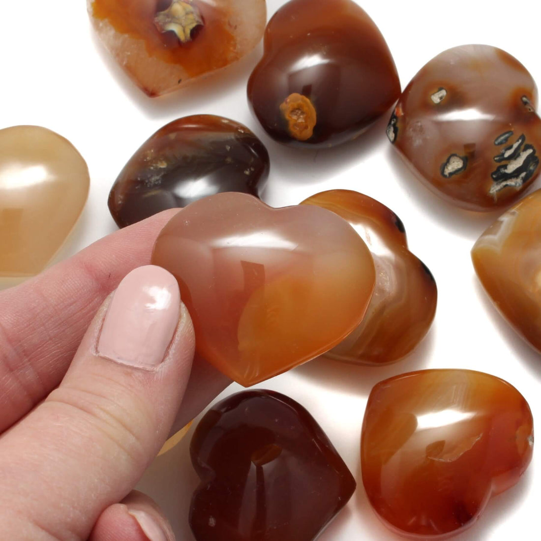 Karneol krystal hjerte
