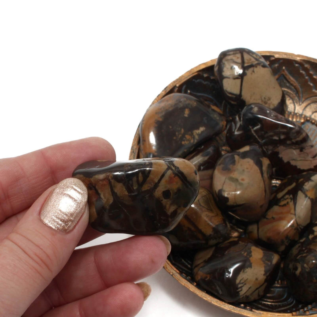 Nguni Jaspis lommesten i høj kvalitet