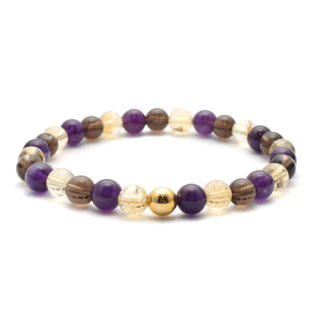 Grundenergi 7 mixet krystal armbånd med 6mm perler