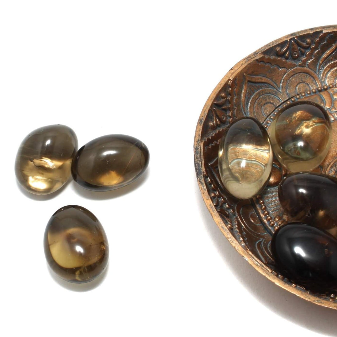 Smukke Røgkvarts lommesten i høj kvalitet