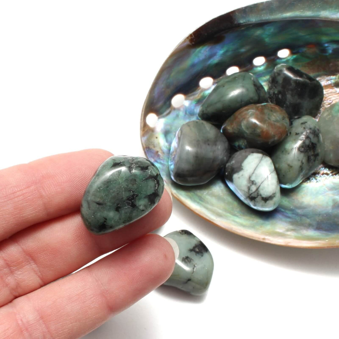 Smaragd lommesten i høj kvalitet