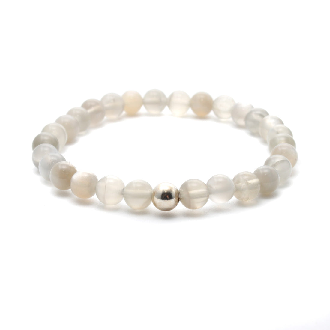 Månesten krystal armbånd med 6mm perler