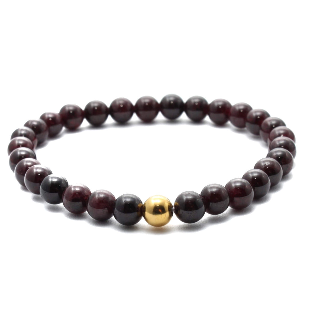 Granat krystal armbånd med 6mm perler