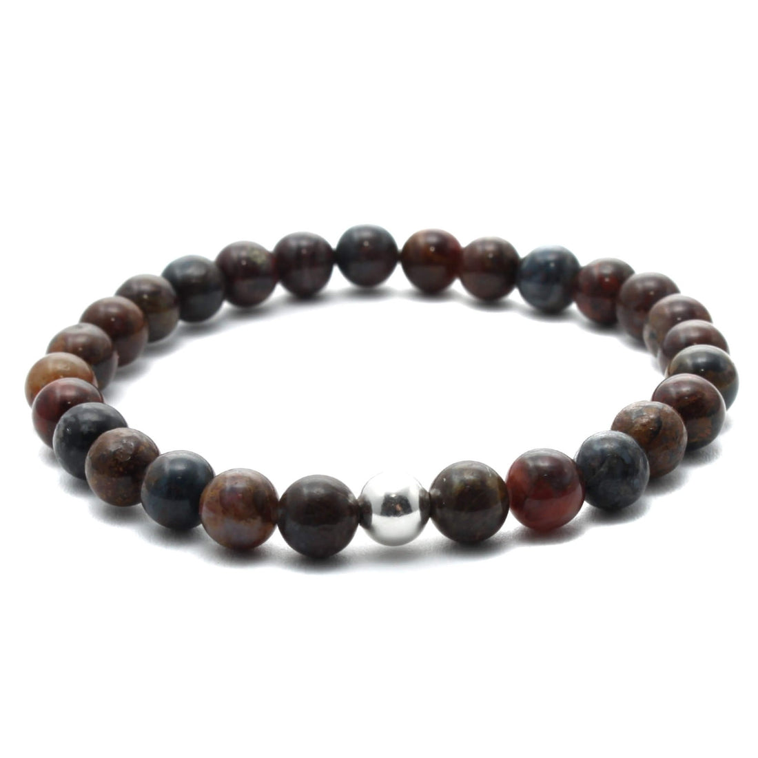 Pietersit krystal armbånd med 6mm perler