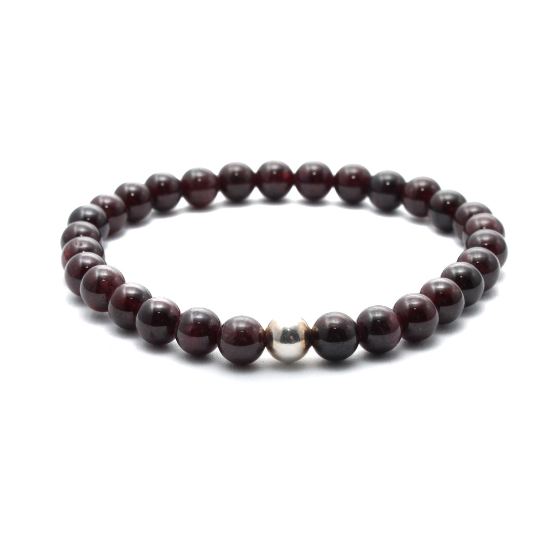 Granat krystal armbånd med 6mm perler