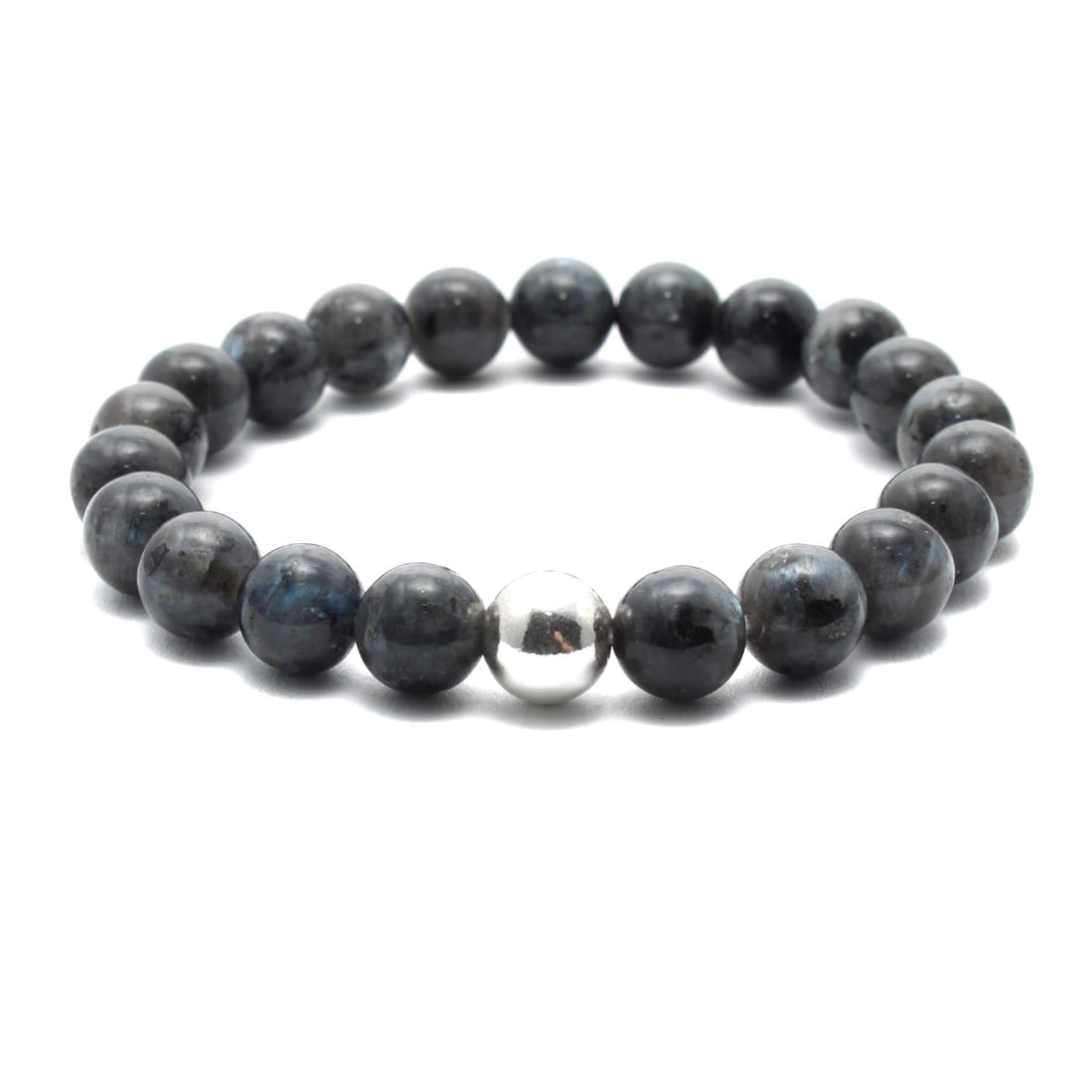 Krystal armbånd med 8mm Larvikit perler