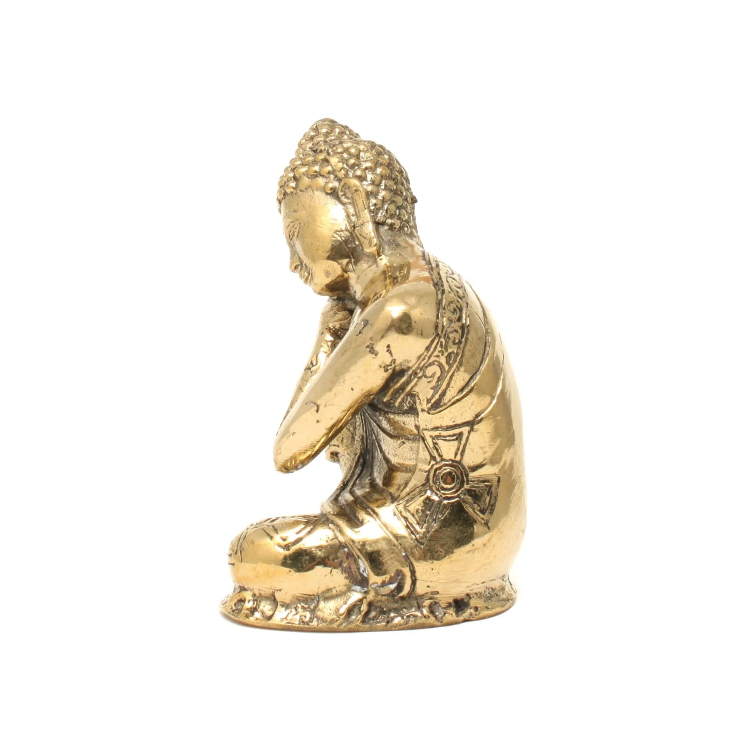 Hvilende Messing Buddha, Shop.villalovis.dk
