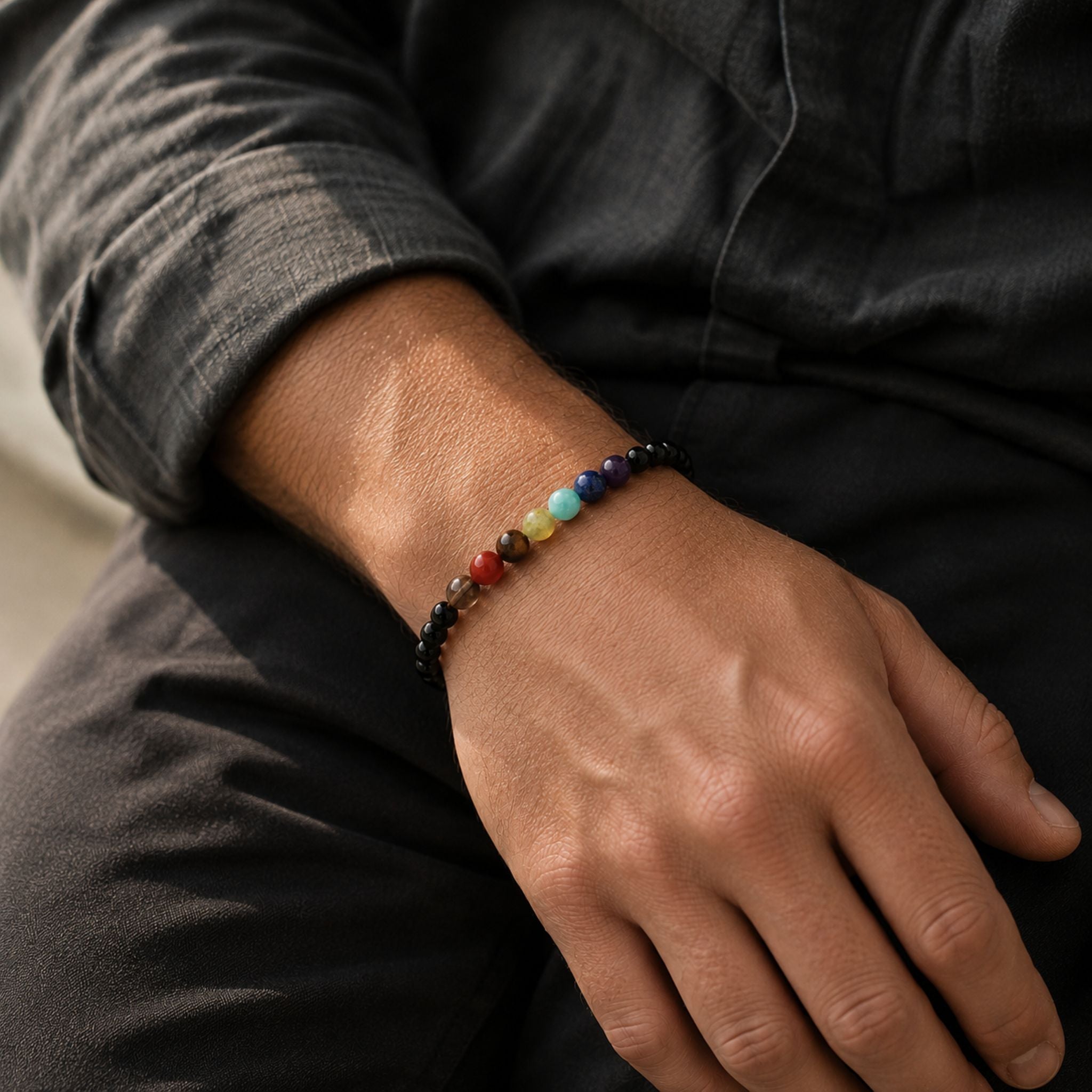 Chakra armbånd – syv krystaller i ét smykke
