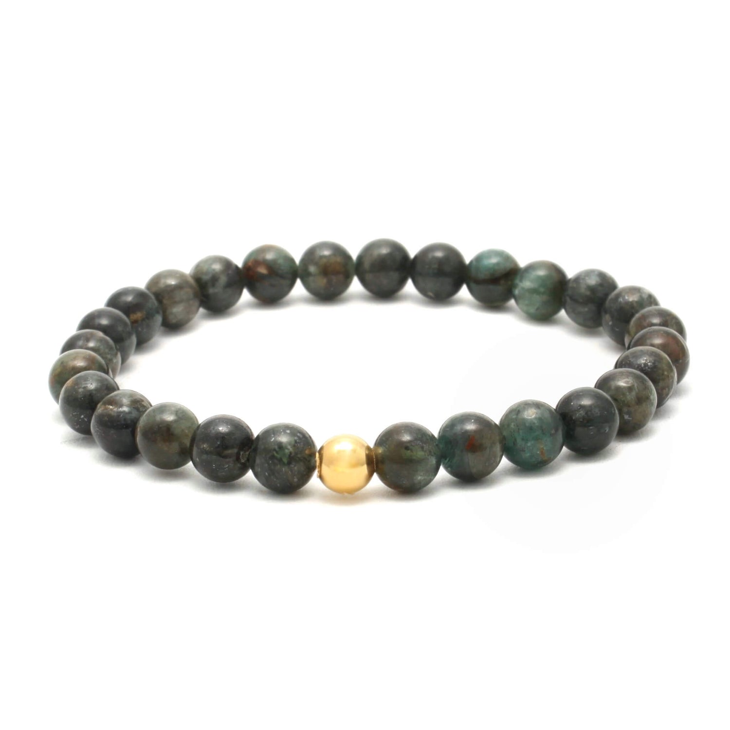 Håndlavet krystalarmbånd med Grøn Kyanit