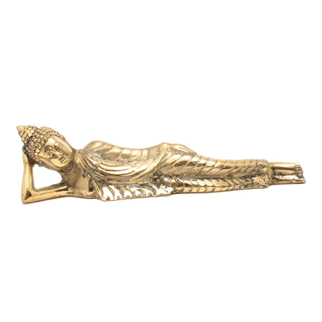 Liggende messing Buddha - Shop.villalovis.dk