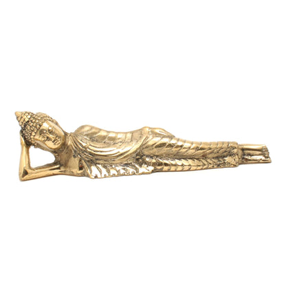 Liggende messing Buddha - Shop.villalovis.dk
