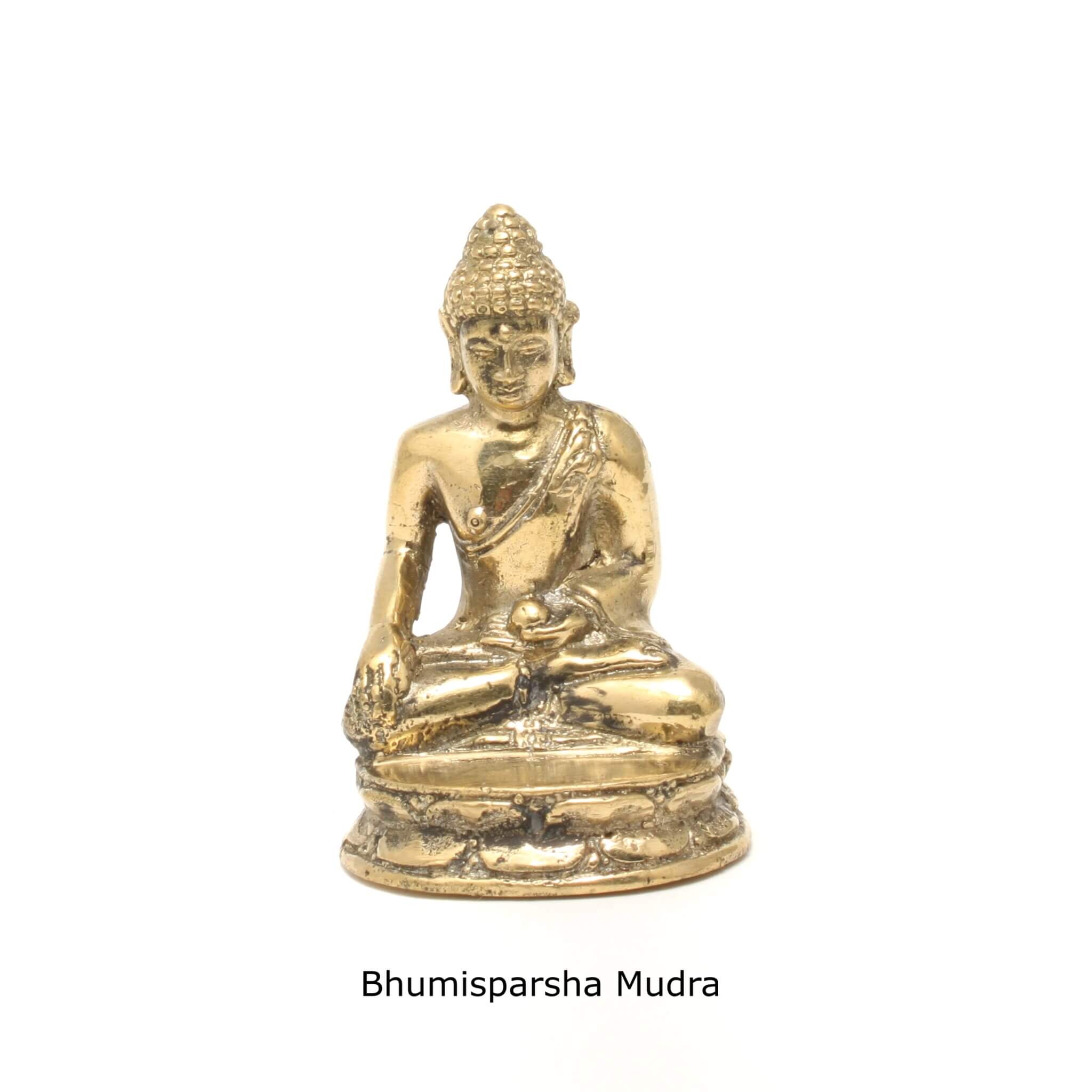 Messing Buddha - Bhumisparsha Mudra - Shop.villalovis.dk