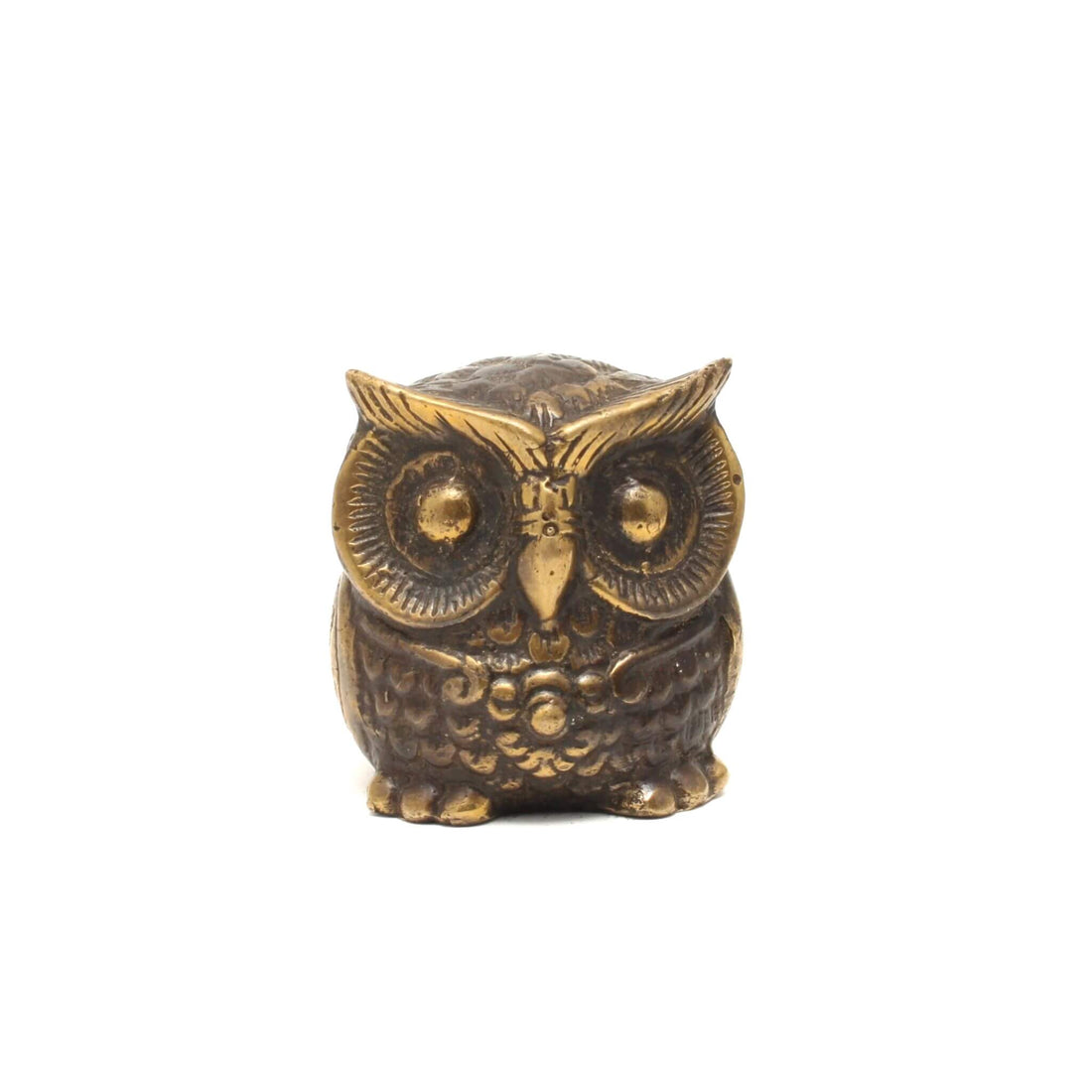 Mørk messing ugle fra Bali - Shop.villalovis.dk