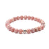 Rhodocrosit krystal armbånd med 6mm perler