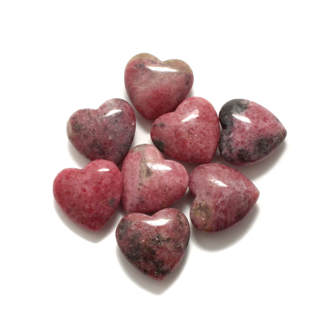 Rhodonit hjerter - Shop.villalovis.dk